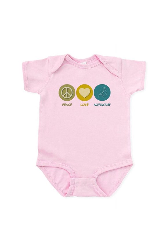 - Peace Love Acupuncture Infant Bodysuit - Baby Light Bodysuit, Size Newborn - 24 Months
