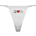 thumbnail image 1 of CafePress - Peace Love Adopt Classic Thong - Women's Novelty Thong Panties Underwear, 1 of 4