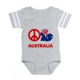 thumbnail image 1 of CafePress - Peace Love Australia - Cute Infant Baby Football Bodysuit, 1 of 3