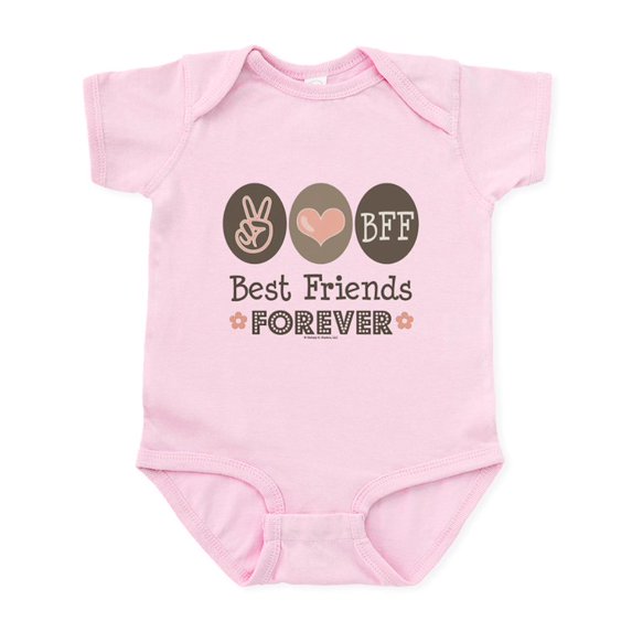 CafePress - Peace Love BFF Friendship Infant Bodysuit - Baby Light Bodysuit, Size Newborn - 24 Months