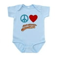 thumbnail image 1 of CafePress - Peace Love Bacon Symbology Infant Bodysuit - Baby Light Bodysuit, Size Newborn - 24 Months, 1 of 4