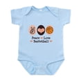 thumbnail image 1 of CafePress - Peace Love Basketball Infant Bodysuit - Baby Light Bodysuit, Size Newborn - 24 Months, 1 of 4