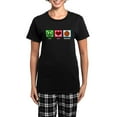 thumbnail image 1 of CafePress - Peace Love Basketball Women's Dark Pajamas - Women's Short Sleeve Print T-Shirt and Pants Dark Cotton Pajama Set, 1 of 7