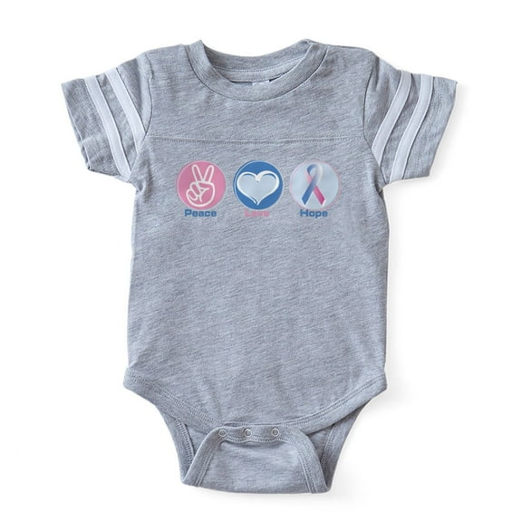 CafePress - Peace Love Blpk Hope - Cute Infant Baby Football Bodysuit