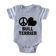 thumbnail image 1 of CafePress - Peace Love Bull Terrier - Cute Infant Baby Football Bodysuit, 1 of 3