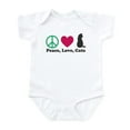 thumbnail image 1 of CafePress - Peace,Love, Cats Baby Light Bodysuit - Baby Light Bodysuit, Size Newborn - 24 Months, 1 of 4