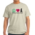 thumbnail image 1 of CafePress - Peace,Love, Cats Light T Shirt - Men's Classic Graphic T-Shirt, 1 of 4