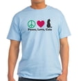 thumbnail image 1 of CafePress - Peace,Love, Cats Light T Shirt - Men's Classic Graphic T-Shirt, 1 of 4
