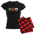 thumbnail image 1 of CafePress - Peace Love Chickens - Women's Dark Pajamas, 1 of 4