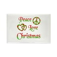 thumbnail image 1 of CafePress - Peace Love Christmas - Rectangle Magnet, 2"x3" Refrigerator Magnet, 1 of 3