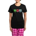 thumbnail image 1 of CafePress - Peace Love Comics Women's Dark Pajamas - Women's Short Sleeve Print T-Shirt and Pants Dark Cotton Pajama Set, 1 of 7