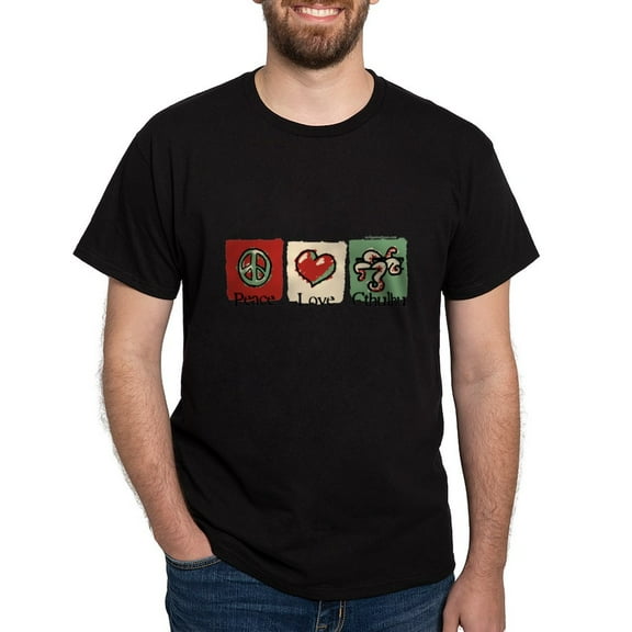 CafePress - Peace, Love, Cthulhu Dark T Shirt - Men's Classic Graphic Cotton T-Shirt