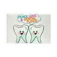 thumbnail image 1 of CafePress - Peace Love Dental Floss - Rectangle Magnet, 2"x3" Refrigerator Magnet, 1 of 3