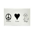 thumbnail image 1 of CafePress - Peace Love Dogs - Rectangle Magnet, 2"x3" Refrigerator Magnet, 1 of 3