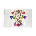 thumbnail image 1 of CafePress - Peace Love Dogs - Rectangle Magnet, 2"x3" Refrigerator Magnet, 1 of 3
