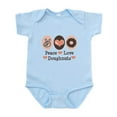 thumbnail image 1 of CafePress - Peace Love Doughnuts Donut Infant Bodysuit - Baby Light Bodysuit, Size Newborn - 24 Months, 1 of 4