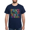 thumbnail image 1 of CafePress - Peace Love Drummer Chicks Dark T Shirt - Men's Classic Graphic Cotton T-Shirt, 1 of 4