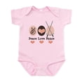 thumbnail image 1 of CafePress - Peace Love Fence Fencing Infant Bodysuit - Baby Light Bodysuit, Size Newborn - 24 Months, 1 of 4