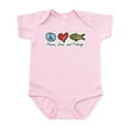 thumbnail image 1 of CafePress - Peace, Love, Fishing Infant Bodysuit - Baby Light Bodysuit, Size Newborn - 24 Months, 1 of 4