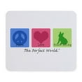 thumbnail image 1 of CafePress - Peace Love French Bulldog Mousepad - Non-slip Rubber Mousepad, Gaming Mouse Pad, 1 of 6