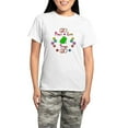 thumbnail image 1 of CafePress - Peace Love Frogs Women's Light Pajamas - Women's Short Sleeve Print T-Shirt and Pants Light Cotton Pajama Set, 1 of 7
