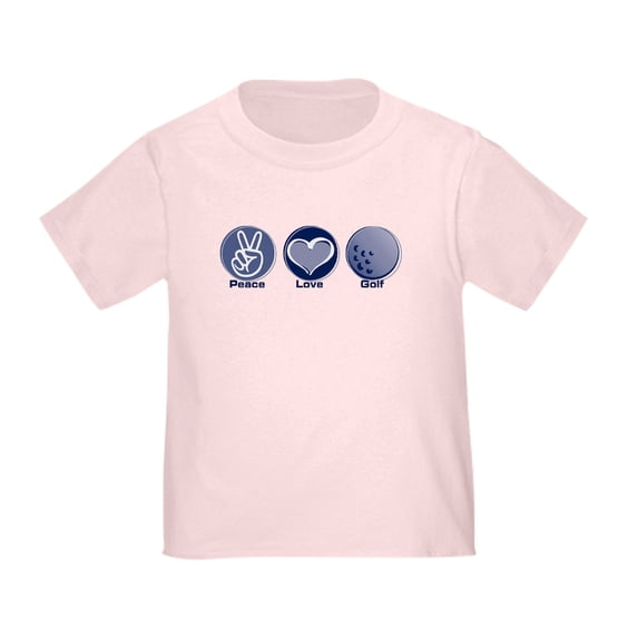 CafePress - Peace Love Golf Toddler T Shirt - Cute Toddler T-Shirt, 100% Cotton