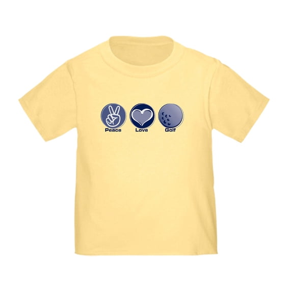 CafePress - Peace Love Golf Toddler T Shirt - Cute Toddler T-Shirt, 100% Cotton