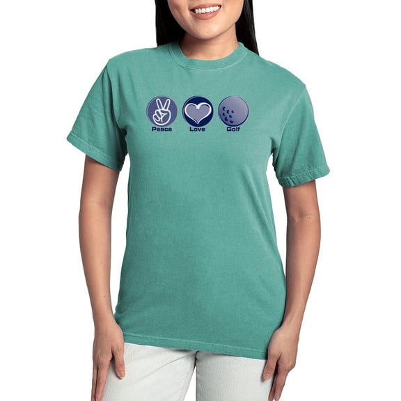 CafePress - Peace Love Golf - Womens Comfort Colors® Shirt