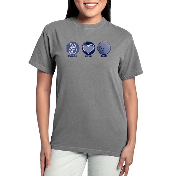 CafePress - Peace Love Golf - Womens Comfort Colors® Shirt