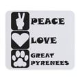thumbnail image 1 of CafePress - Peace Love Great Pyrenees Mousepad - Non-slip Rubber Mousepad, Gaming Mouse Pad, 1 of 6