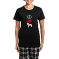 thumbnail image 1 of CafePress - Peace Love Great Pyrenees Women's Dark Pajamas - Women's Short Sleeve Print T-Shirt and Pants Dark Cotton Pajama Set, 1 of 7
