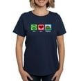 thumbnail image 1 of CafePress - Peace Love Hedgehogs Women's Classic T Shirt - Women's Traditional Fit Dark T-Shirt, 1 of 4