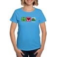 thumbnail image 1 of CafePress - Peace Love Hedgehogs Women's Classic T Shirt - Women's Traditional Fit Dark T-Shirt, 1 of 4