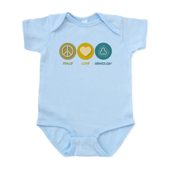 CafePress - Peace Love Hematology Infant Bodysuit - Baby Light Bodysuit, Size Newborn - 24 Months