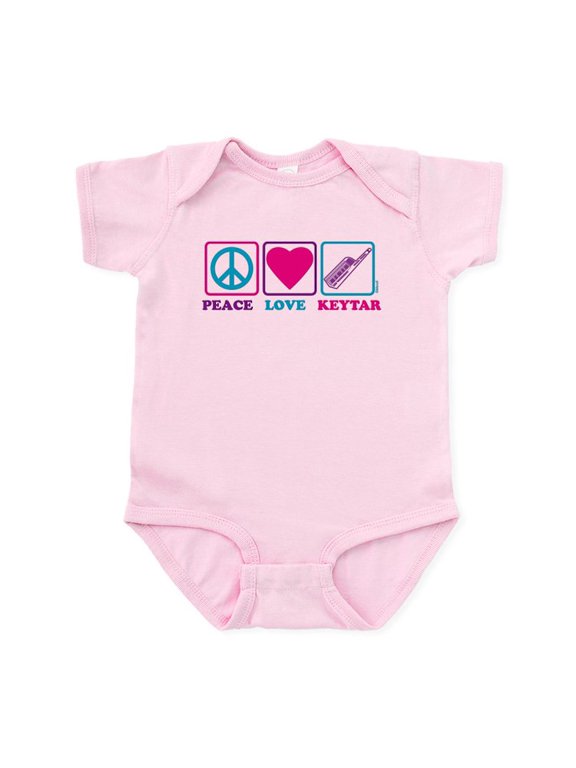 - Peace Love Keytar Infant Bodysuit - Baby Light Bodysuit, Size Newborn - 24 Months
