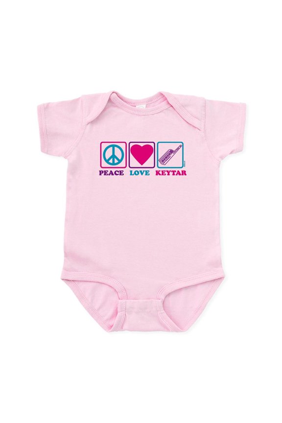 - Peace Love Keytar Infant Bodysuit - Baby Light Bodysuit, Size Newborn - 24 Months