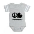 thumbnail image 1 of CafePress - Peace Love Labradoodle. - Cute Infant Baby Football Bodysuit, 1 of 3