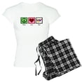 thumbnail image 1 of CafePress - Peace Love Pool Women's Light Pajamas - Women's Short Sleeve Print T-Shirt and Pants Light Cotton Pajama Set, 1 of 7