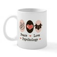 thumbnail image 1 of CafePress - Peace Love Psychology Mug - 11 oz Ceramic Mug - Novelty Coffee Tea Cup, 1 of 3