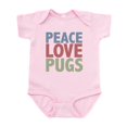 thumbnail image 1 of CafePress - Peace Love Pugs Infant Bodysuit - Baby Light Bodysuit, Size Newborn - 24 Months, 1 of 4