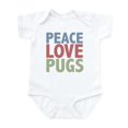 thumbnail image 1 of CafePress - Peace Love Pugs Infant Bodysuit - Baby Light Bodysuit, Size Newborn - 24 Months, 1 of 4