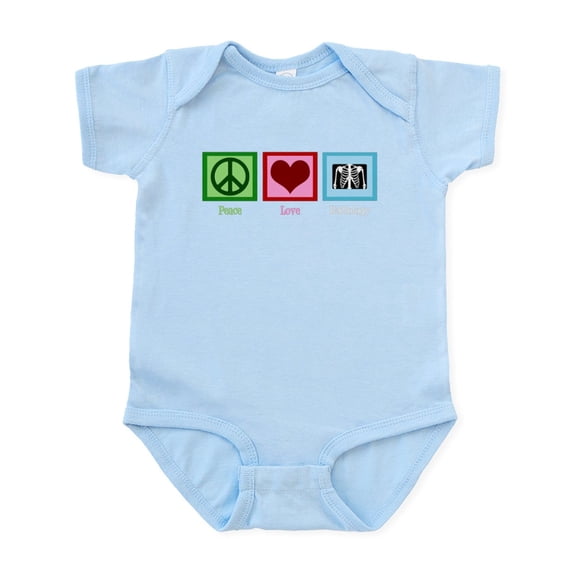 CafePress - Peace Love Radiology - Baby Light Bodysuit, Size Newborn - 24 Months