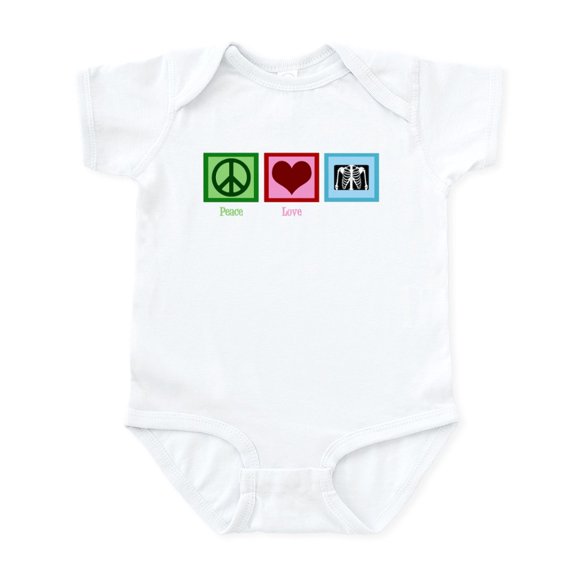 CafePress - Peace Love Radiology - Baby Light Bodysuit, Size Newborn - 24 Months