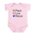 thumbnail image 1 of CafePress - Peace Love Rescue Body Suit - Baby Light Bodysuit, Size Newborn - 24 Months, 1 of 4