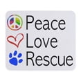 thumbnail image 1 of CafePress - Peace Love Rescue Mousepad - Non-slip Rubber Mousepad, Gaming Mouse Pad, 1 of 6