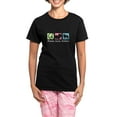thumbnail image 1 of CafePress - Peace, Love, Shelties Women's Dark Pajamas - Women's Short Sleeve Print T-Shirt and Pants Dark Cotton Pajama Set, 1 of 7