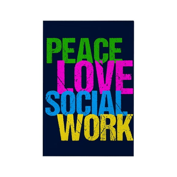 CafePress - Peace Love Social Work - Rectangle Magnet, 2"x3" Refrigerator Magnet