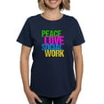 thumbnail image 1 of CafePress - Peace Love Social Work Women's Value T Shirt - Women's Traditional Fit Dark T-Shirt, 1 of 4