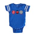 thumbnail image 1 of CafePress - Peace Love Softball Red - Cute Infant Baby Football Bodysuit, 1 of 3