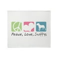 thumbnail image 1 of CafePress - Peace, Love, Staffys Throw Blanket - Soft Fleece Throw Blanket, 50"x60" Stadium Blanket, 1 of 2